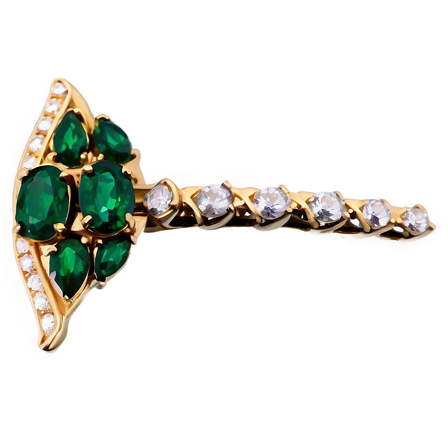 Gleaming Emerald Brooch Png Csq