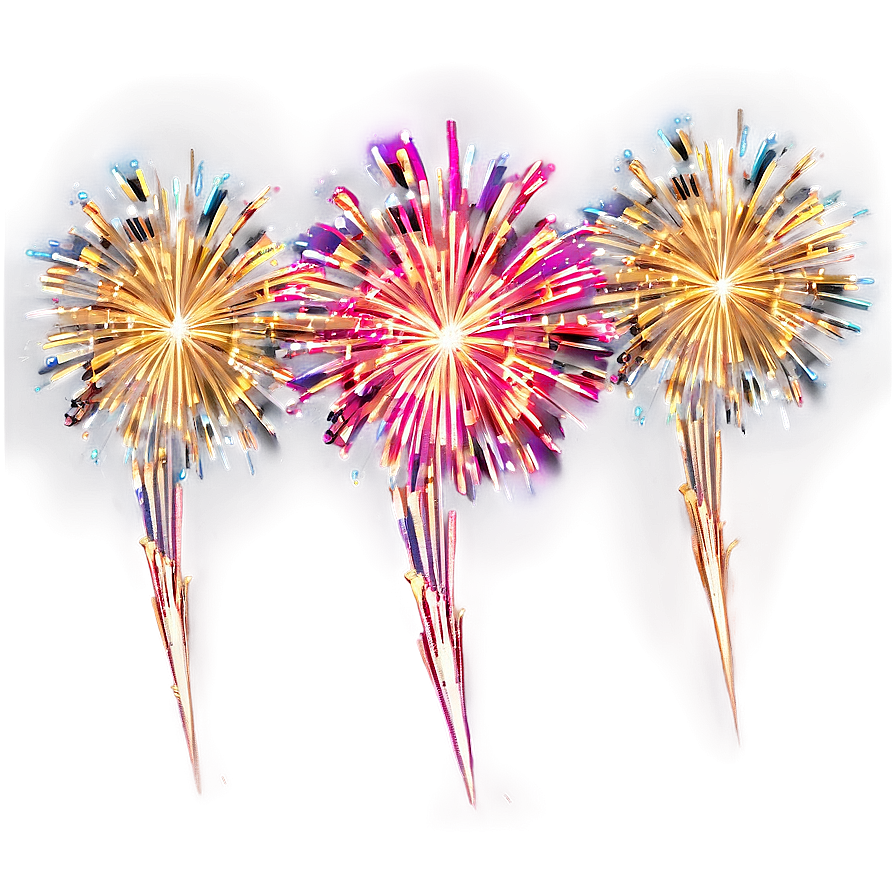 Gleaming Gold Fireworks Png Fol