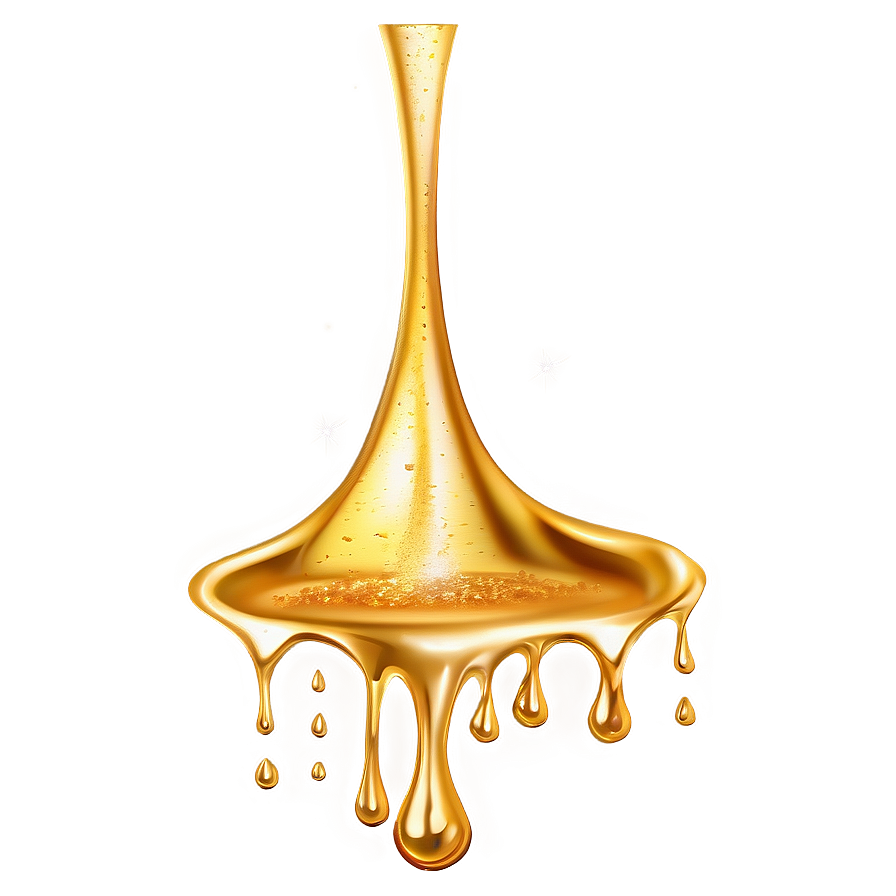 Gleaming Gold Glitter Drip Png 10