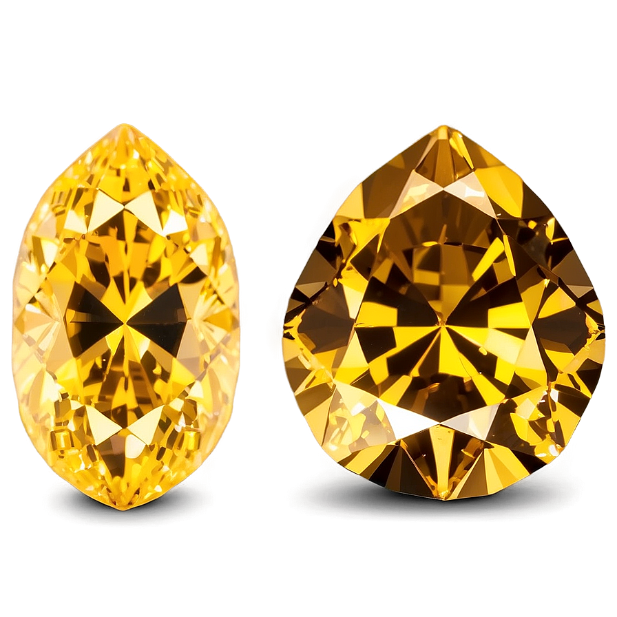 Gleaming Yellow Diamond Gem Png 43