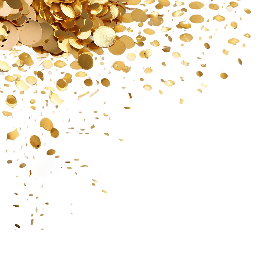 Glimmering Gold Confetti Png 61