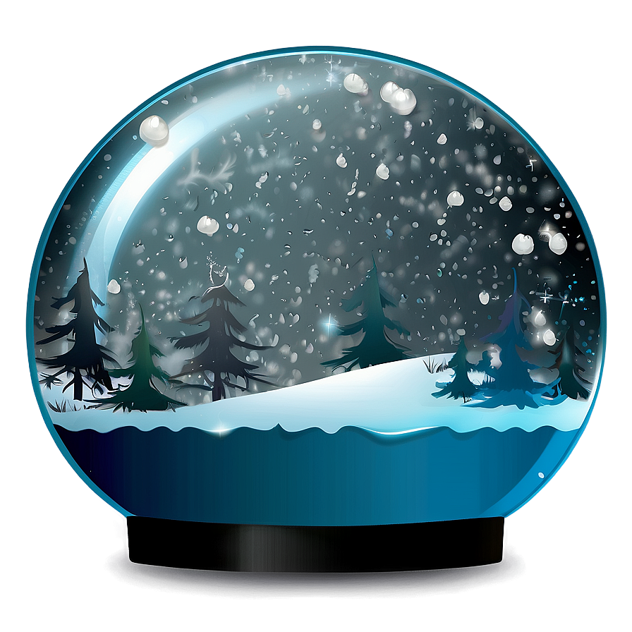 Glistening Snow Globe Png 06262024