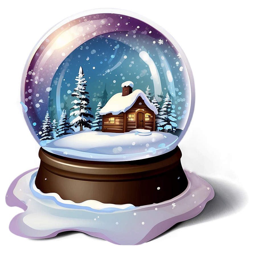 Glistening Snow Globe Png 06262024