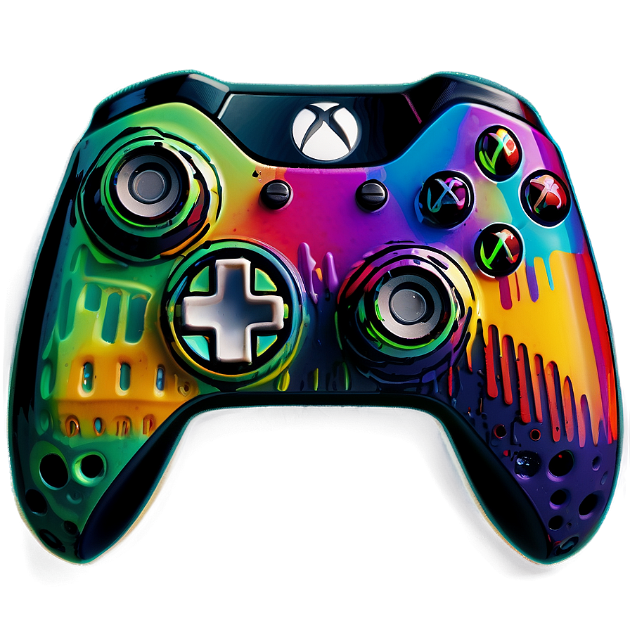 Glitch Art Xbox Controller Png 2