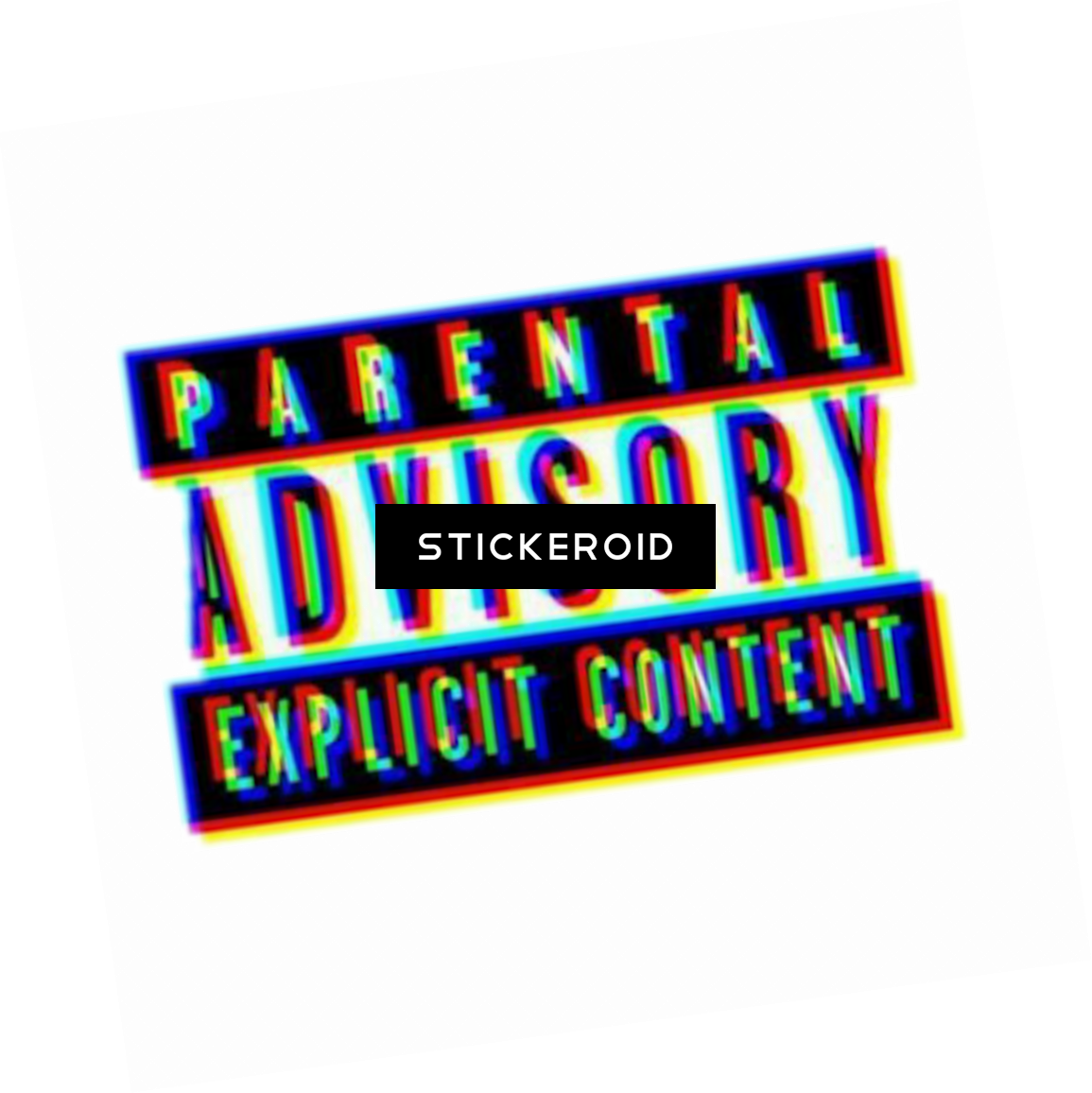 Glitched Parental Advisory Label