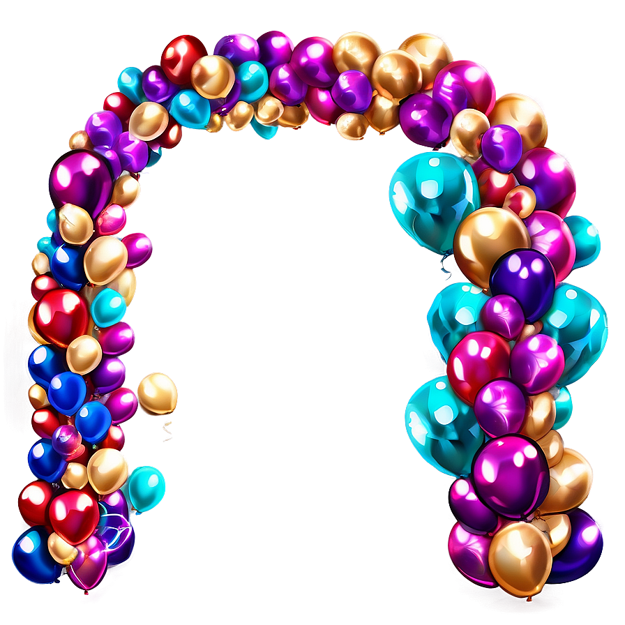 Glitter And Glam Balloon Arch Png Qho60