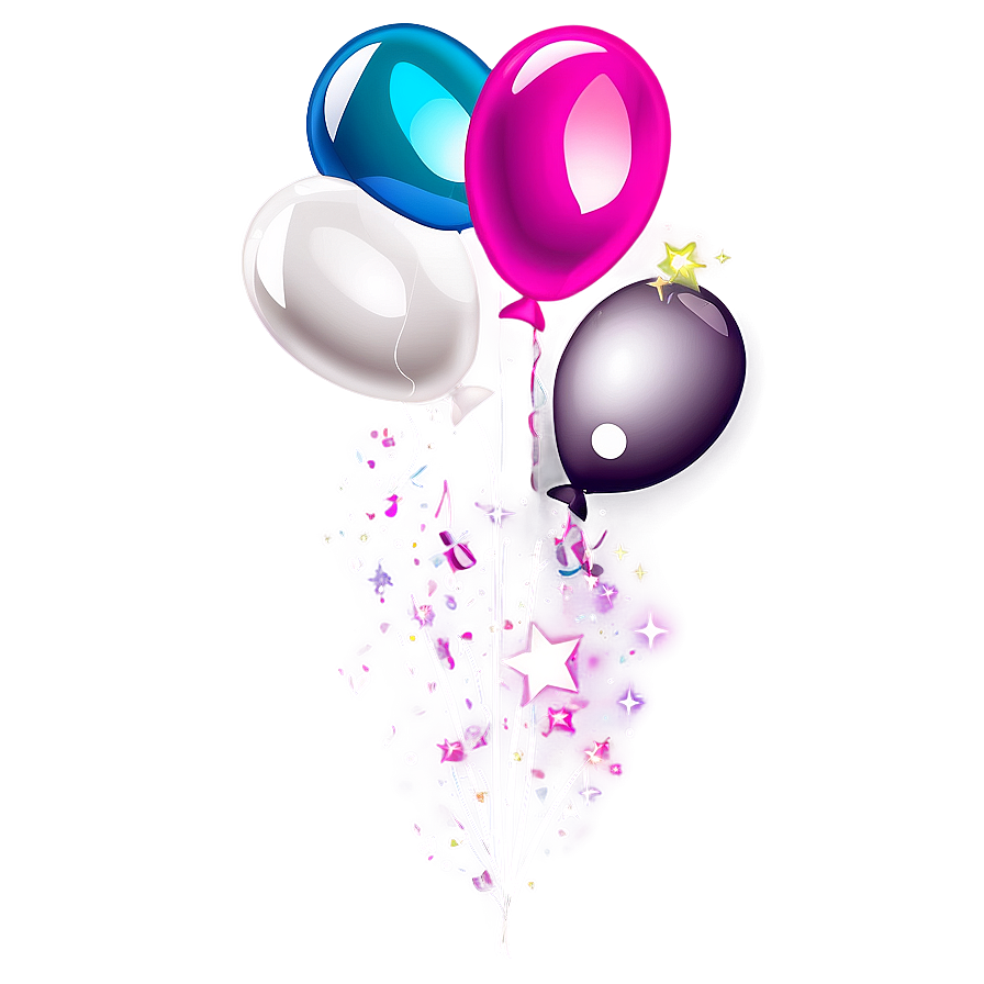 Glitter Balloons Png Aic4