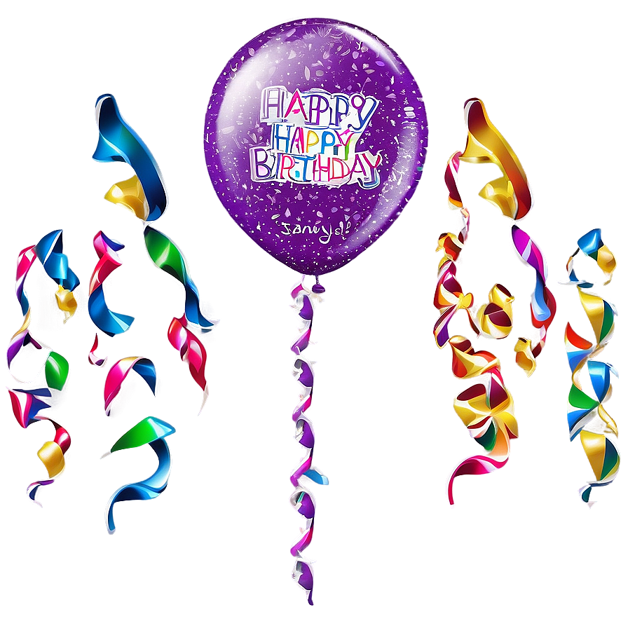 Glitter Birthday Balloon Png Sah59