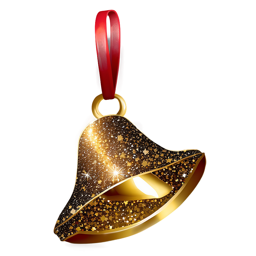 Glitter Christmas Bell Png 78