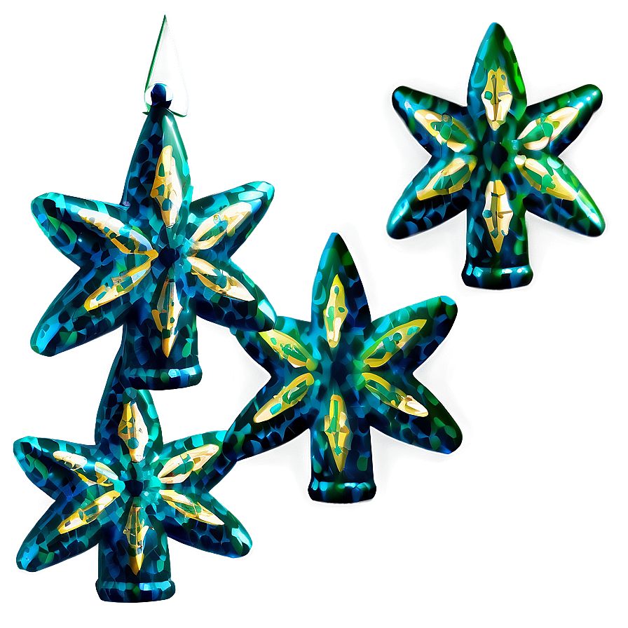 Glitter Christmas Tree Star Png Kue85