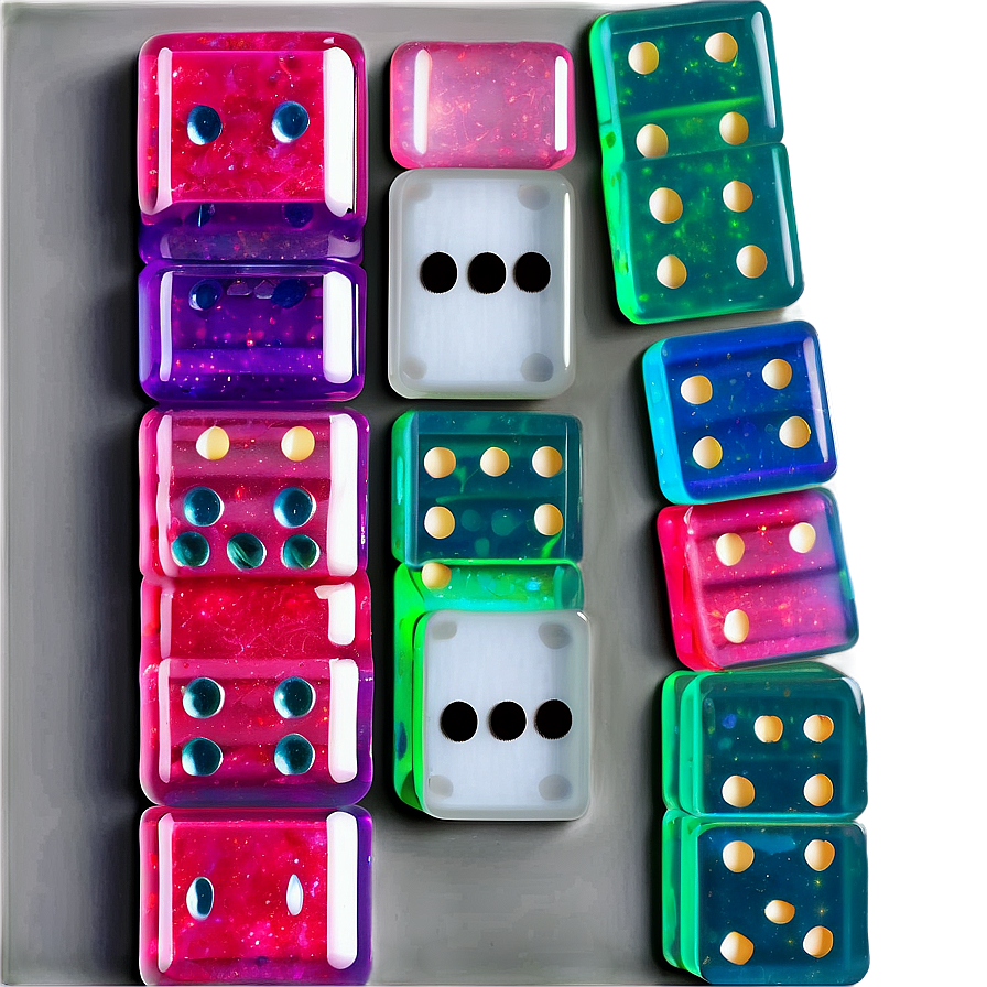 Glitter Filled Acrylic Dominoes Png 06122024