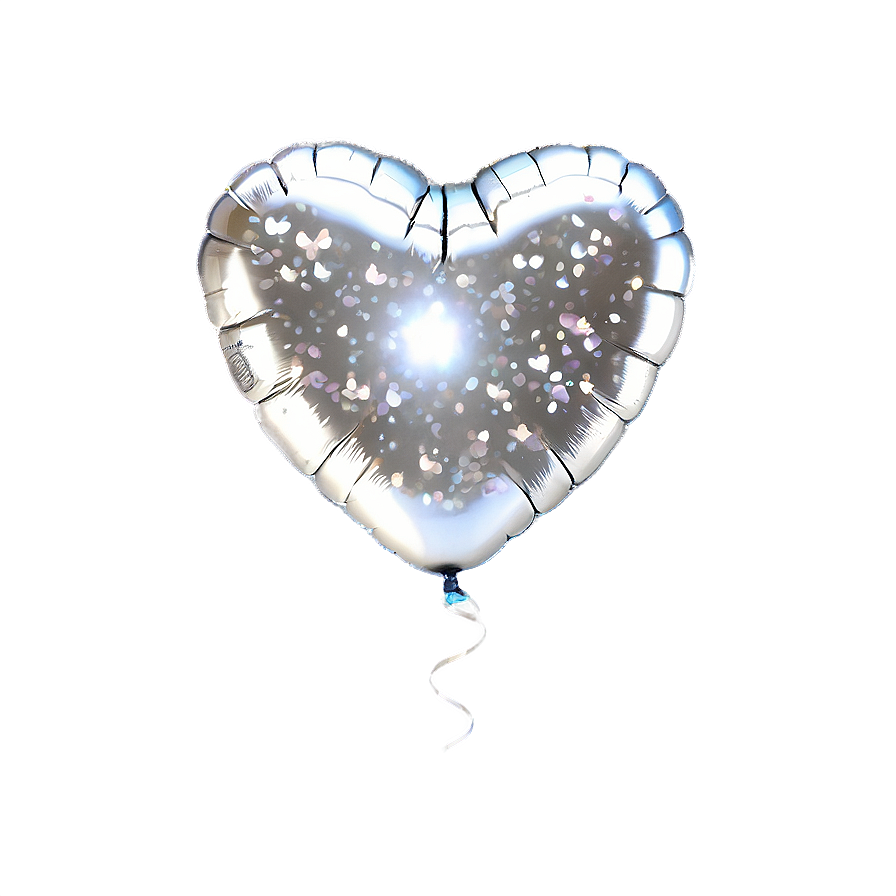 Glitter Heart Balloon Png 06212024