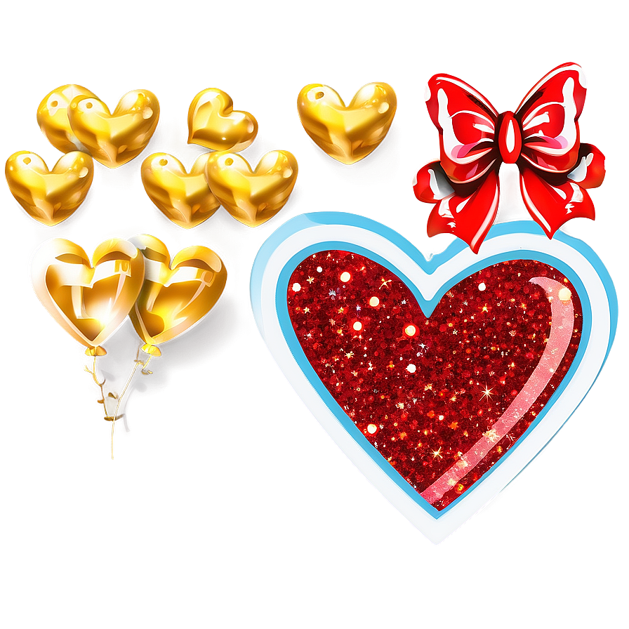 Glitter Heart Clipart Png 2