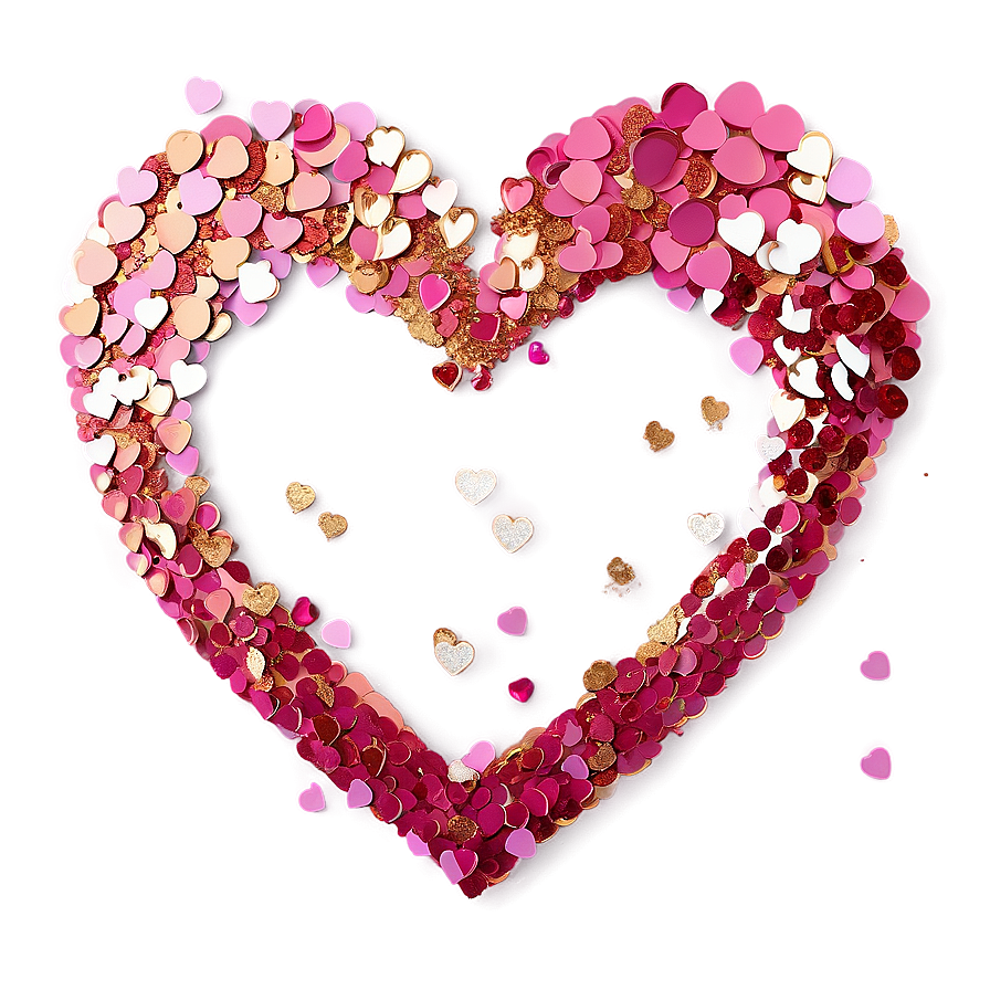 Glitter Heart Confetti Png 06272024