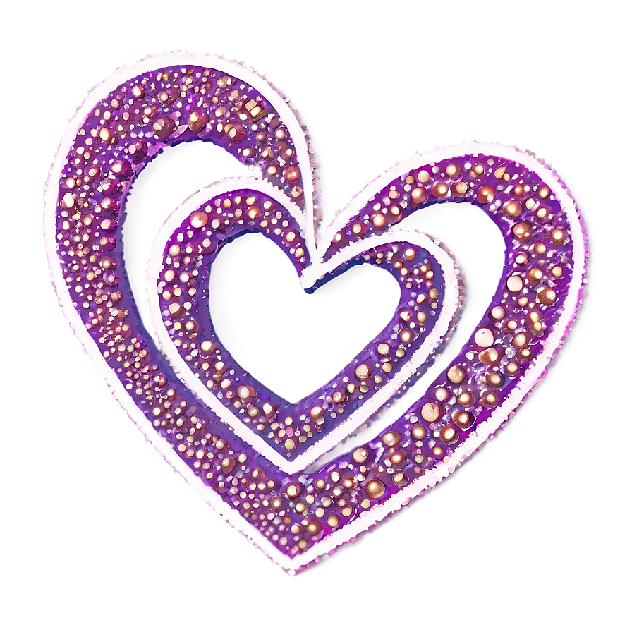 Glitter Heart Doodle Png 56