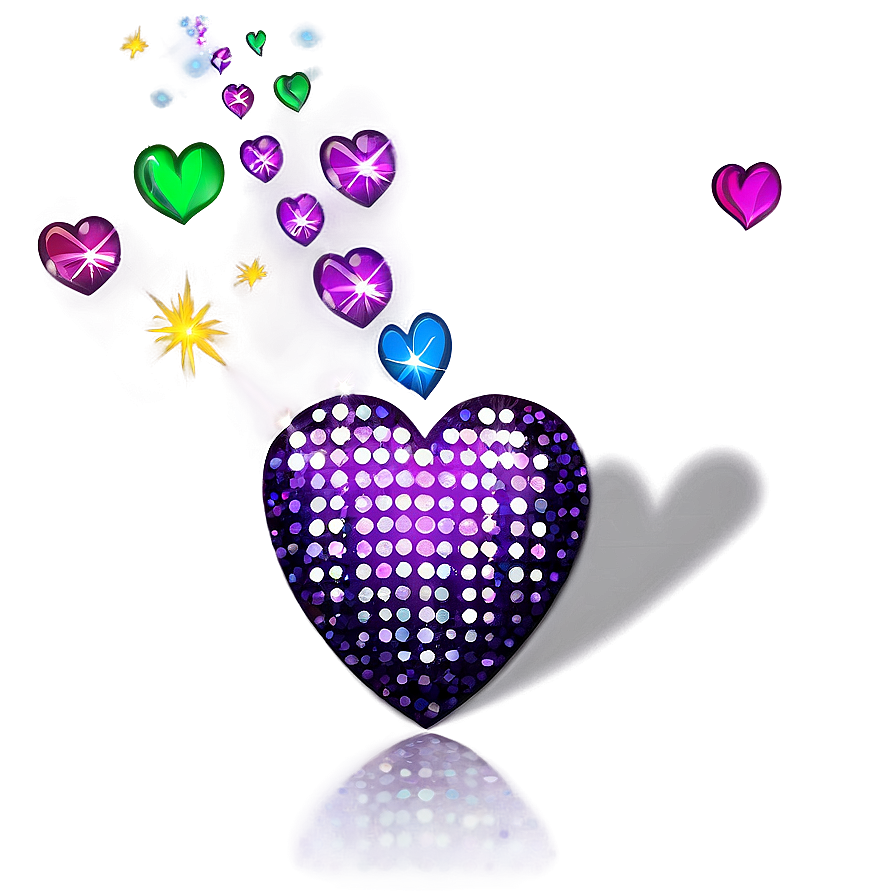 Glitter Heart Graphic Png Pxd