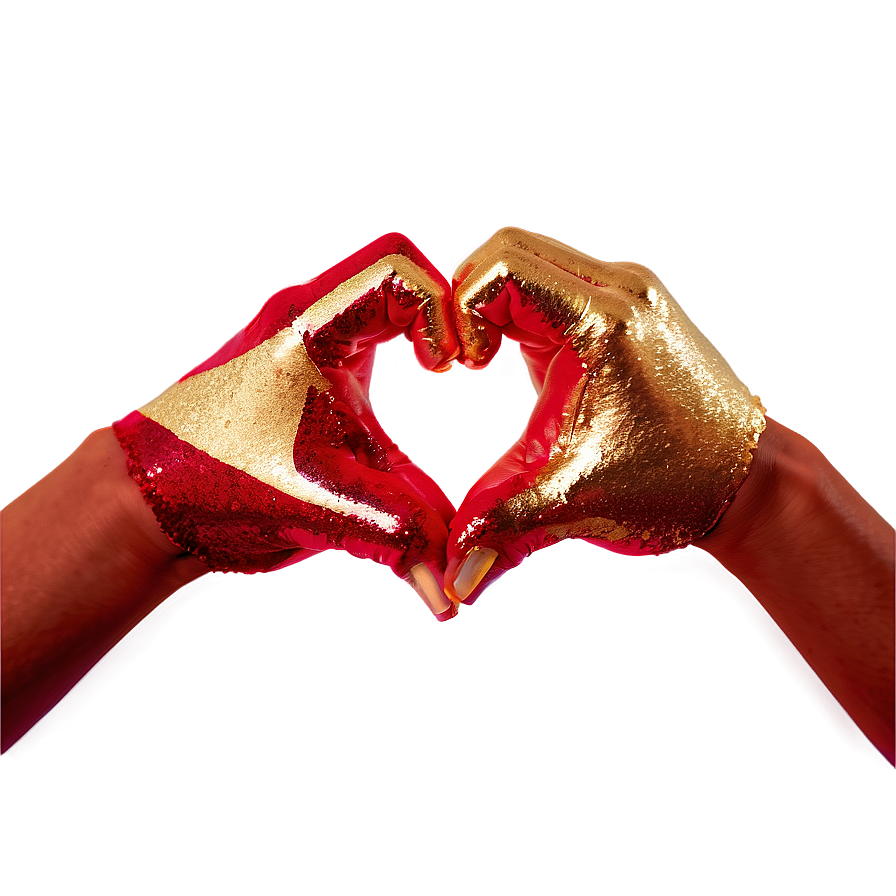 Glitter Heart Hands Png Xky