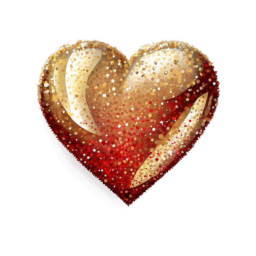 Glitter Heart Illustration Png 06272024