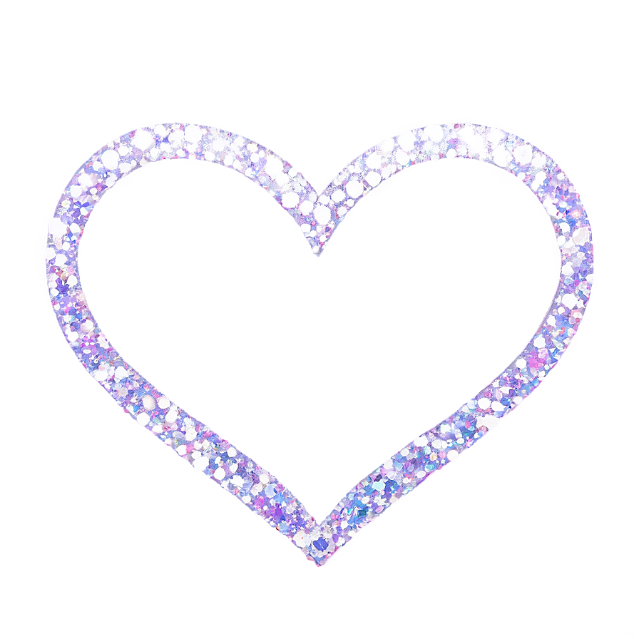 Glitter Heart Outline Png Hpe