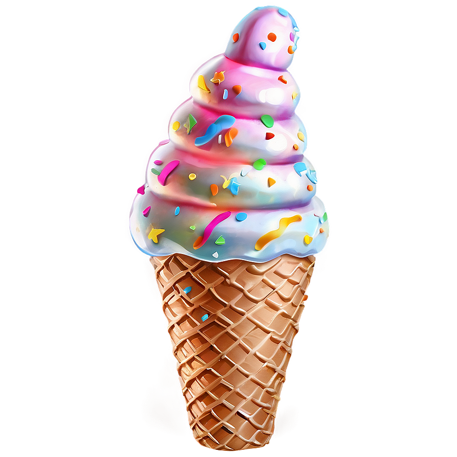 Glitter Ice Cream Cone Png Bkd25