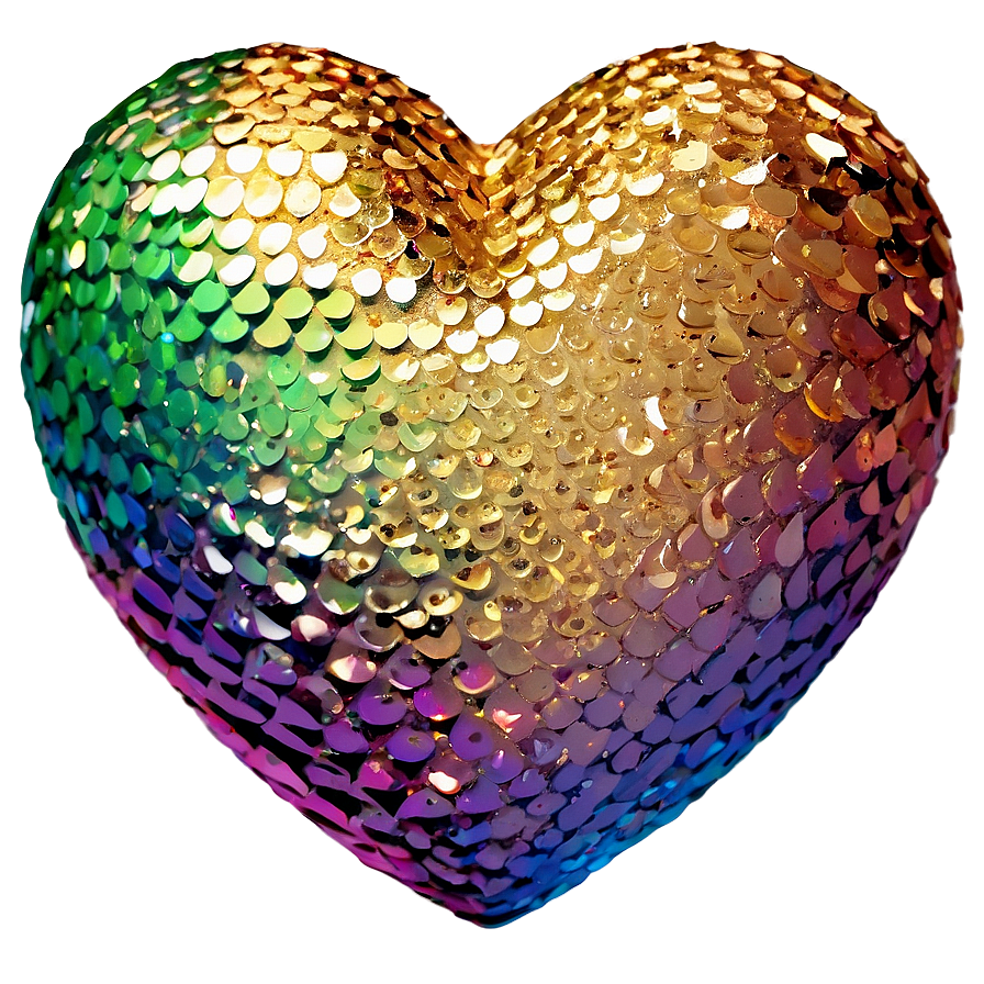 Glitter Love Heart Png 2