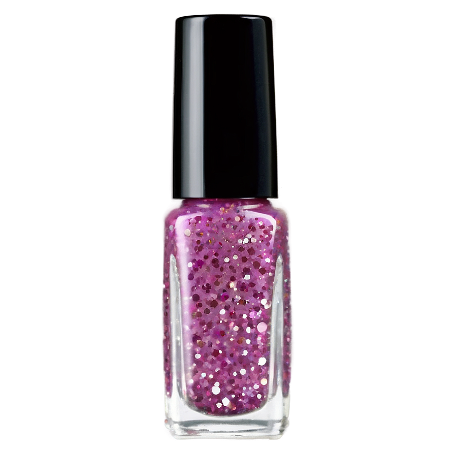 Glitter Nail Polish Bottle Png 06292024