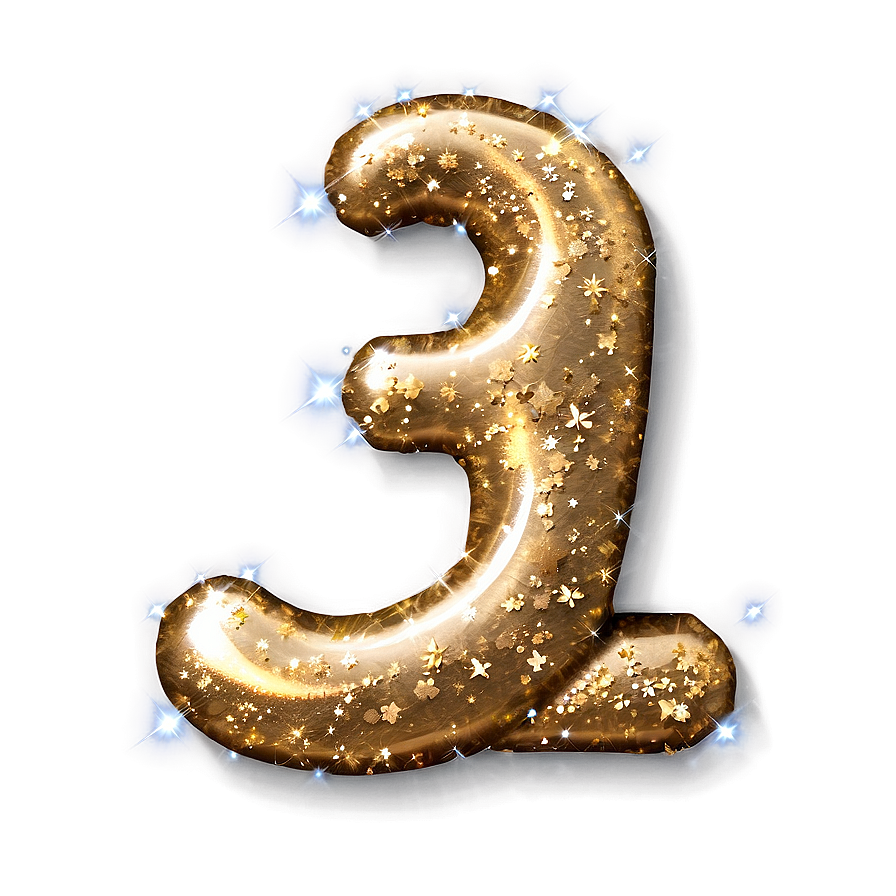 Glitter Number 3 Png Rfy75