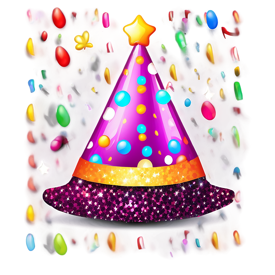 Glitter Party Hat Png 05042024