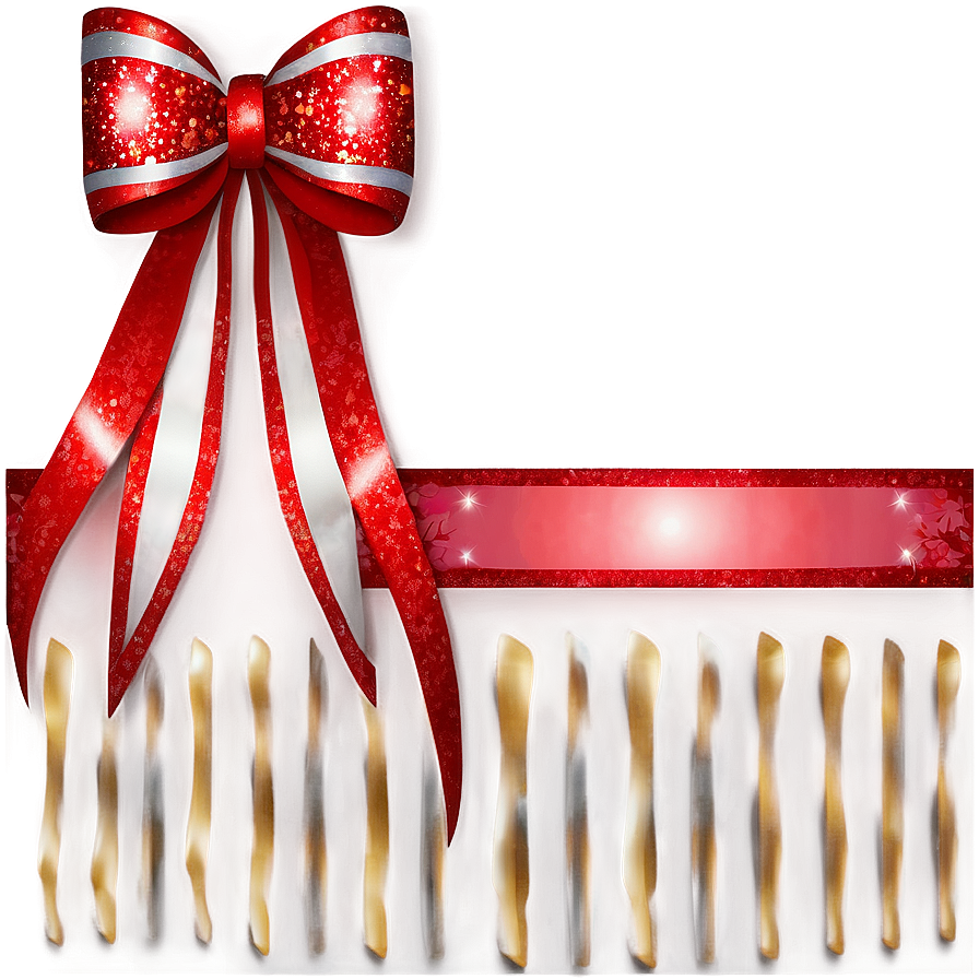 Glitter Red Bow Png 05252024