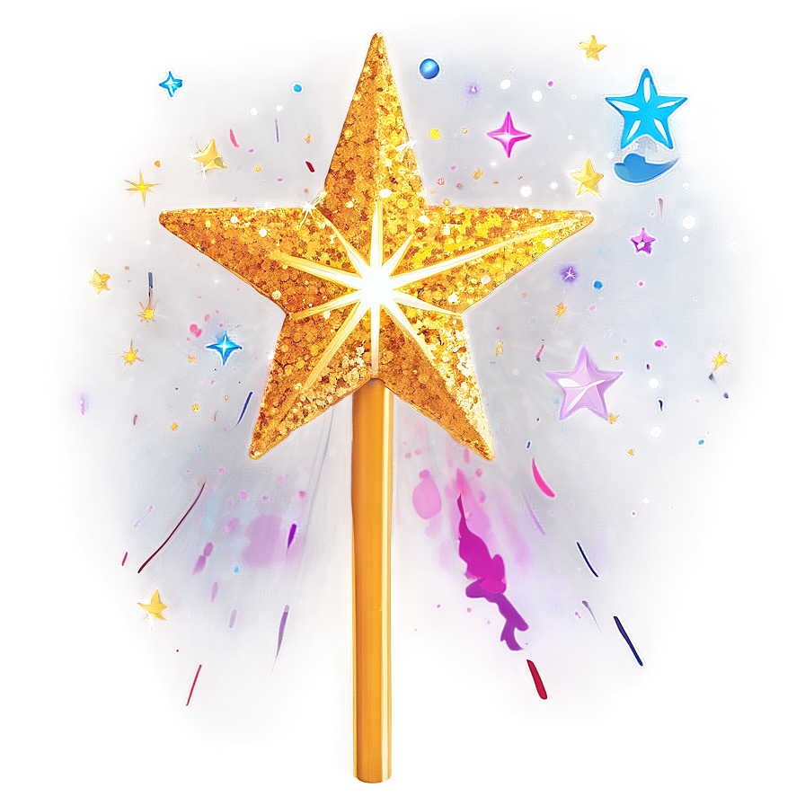 Glitter Star Wand Png 06132024