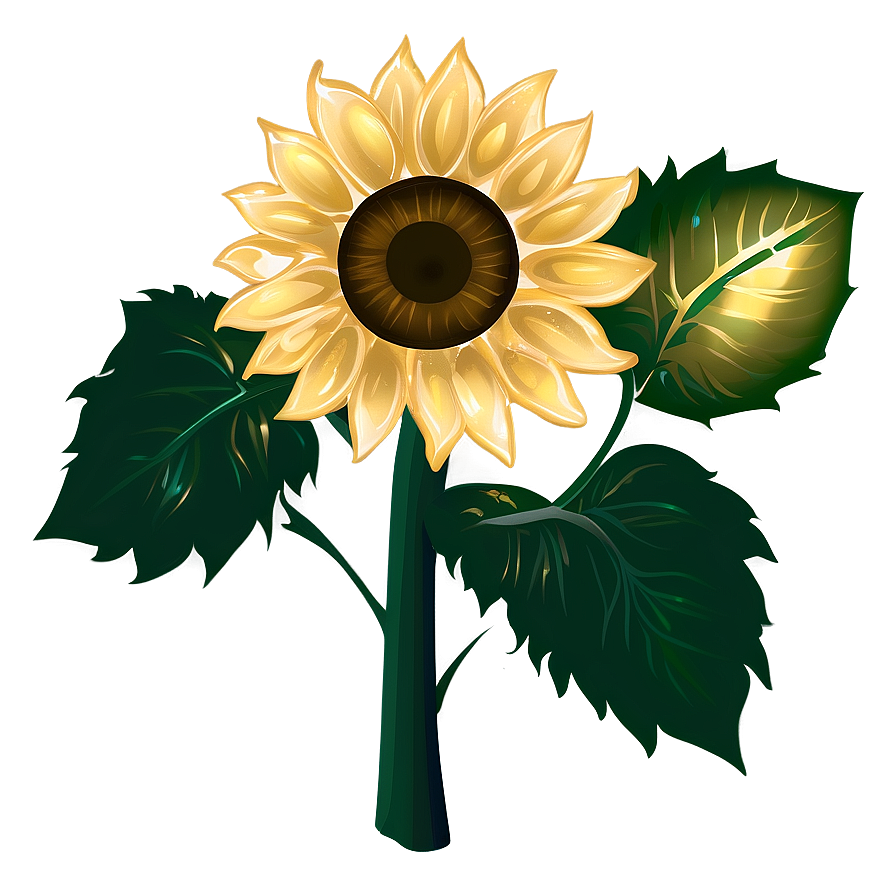 Glitter Sunflower Transparent Png Lgk