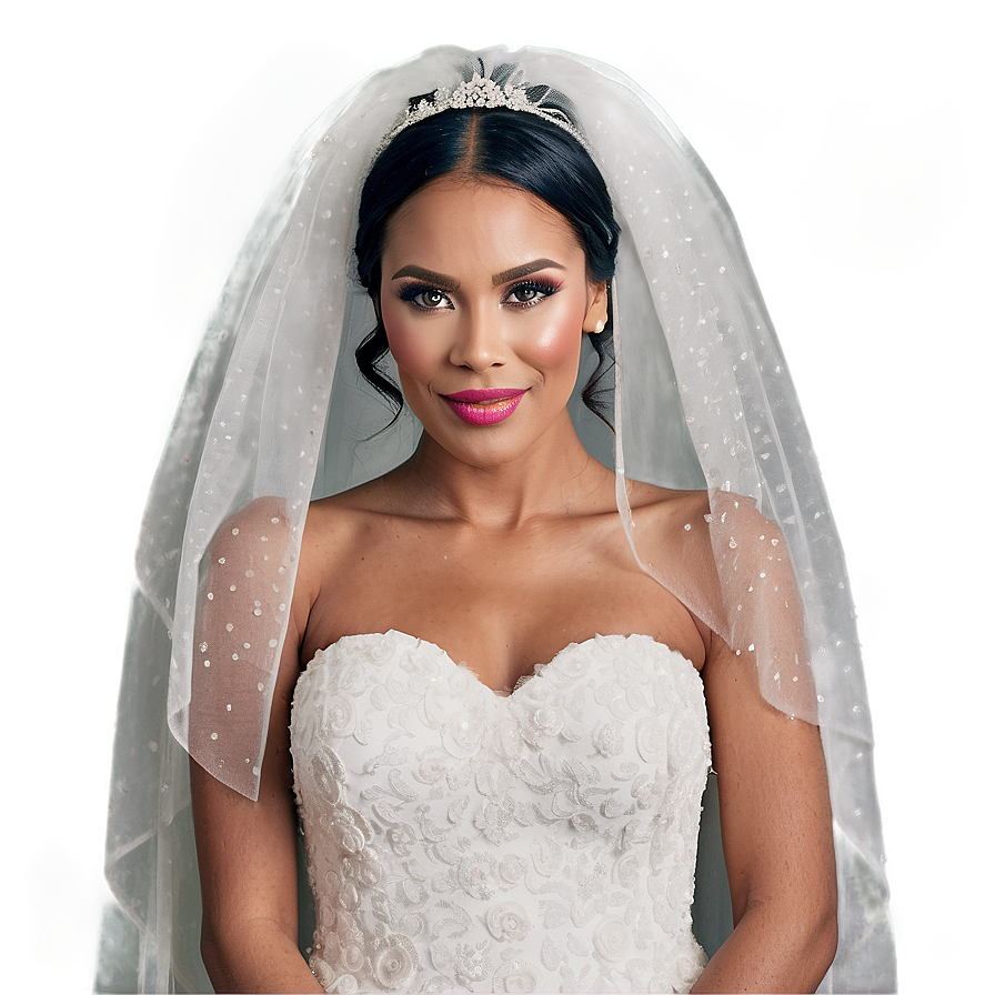 Glitter Tulle Bridal Veil Png Pol24