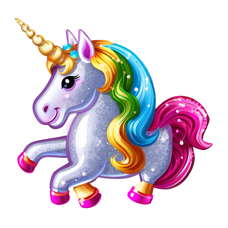 Glitter Unicorn Clipart Png 06262024