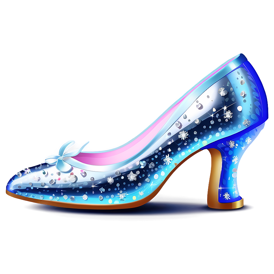 Glittering Cinderella Shoe Png 06292024