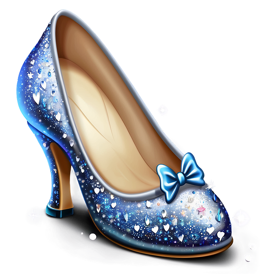 Glittering Cinderella Shoe Png Opk94