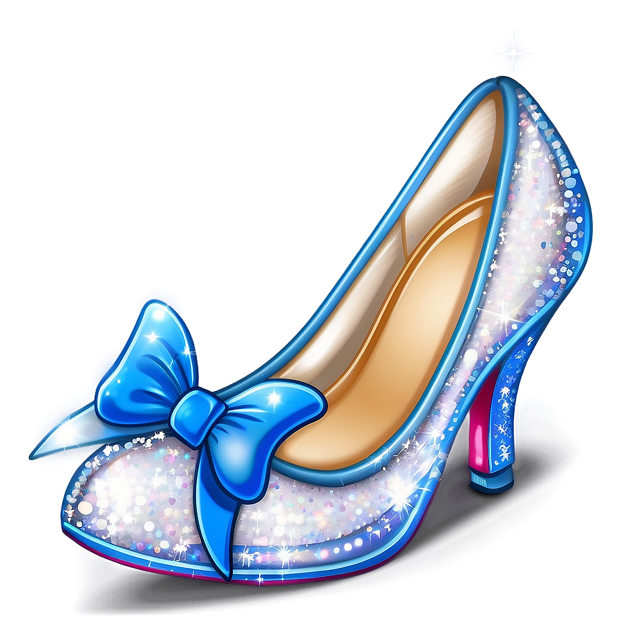 Glittering Cinderella Shoe Png Vfy