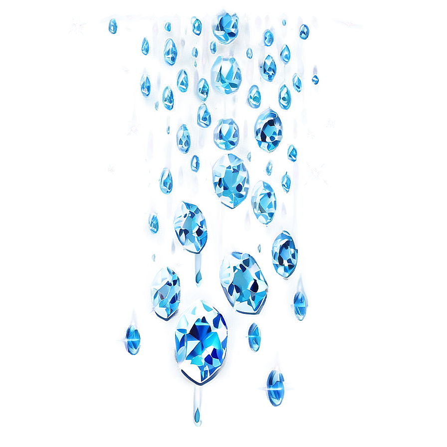 Glittering Diamond Rain Png Nev41