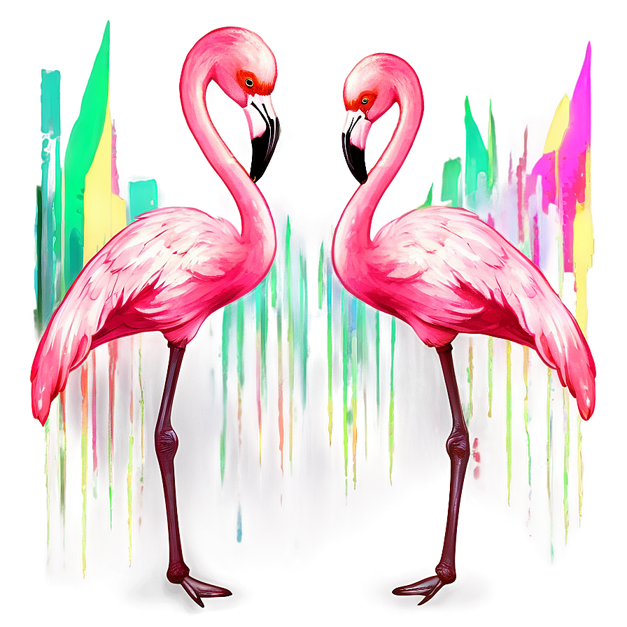 Glittering Flamingo Dance Png Wox41