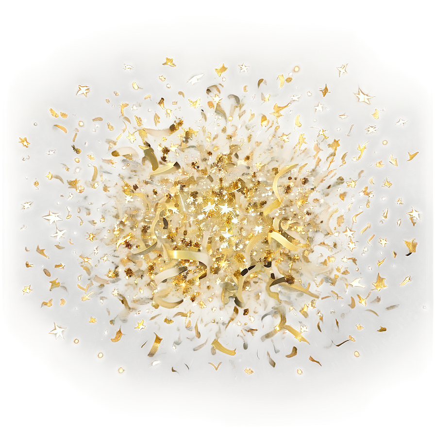 Glittering Golden Confetti Png 48