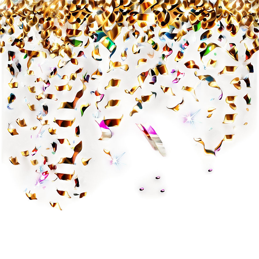 Glittering Golden Confetti Png Ibr