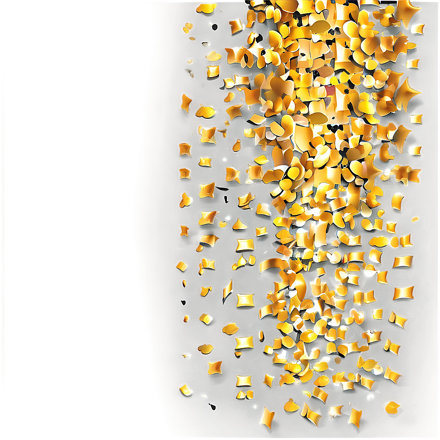 Glittering Golden Confetti Png Ysy34