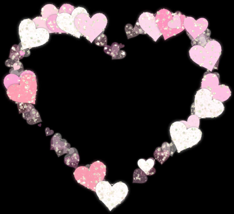 Glittering Heart Shape Frame