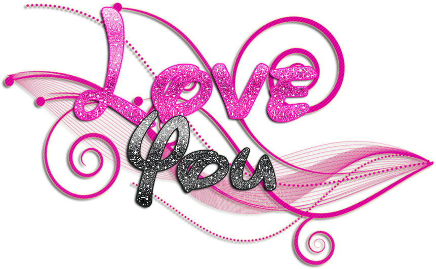 Glittering Love You Graphic