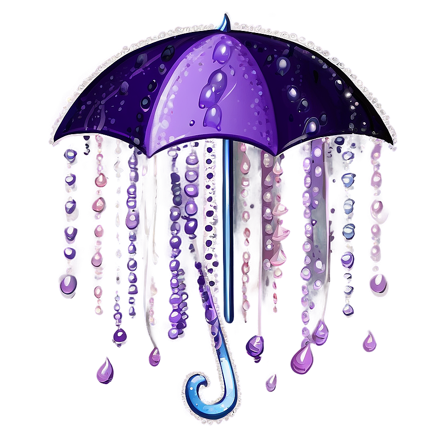 Glittering Purple Rain Png Abt