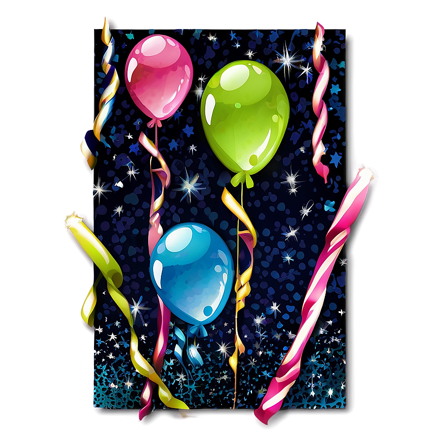 Glittery Celebration Card Png 68