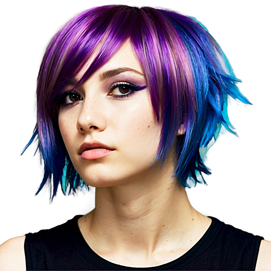 Glittery Emo Hair Style Png 05252024