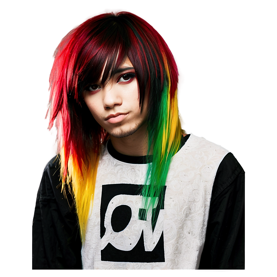 Glittery Emo Hair Style Png 05252024