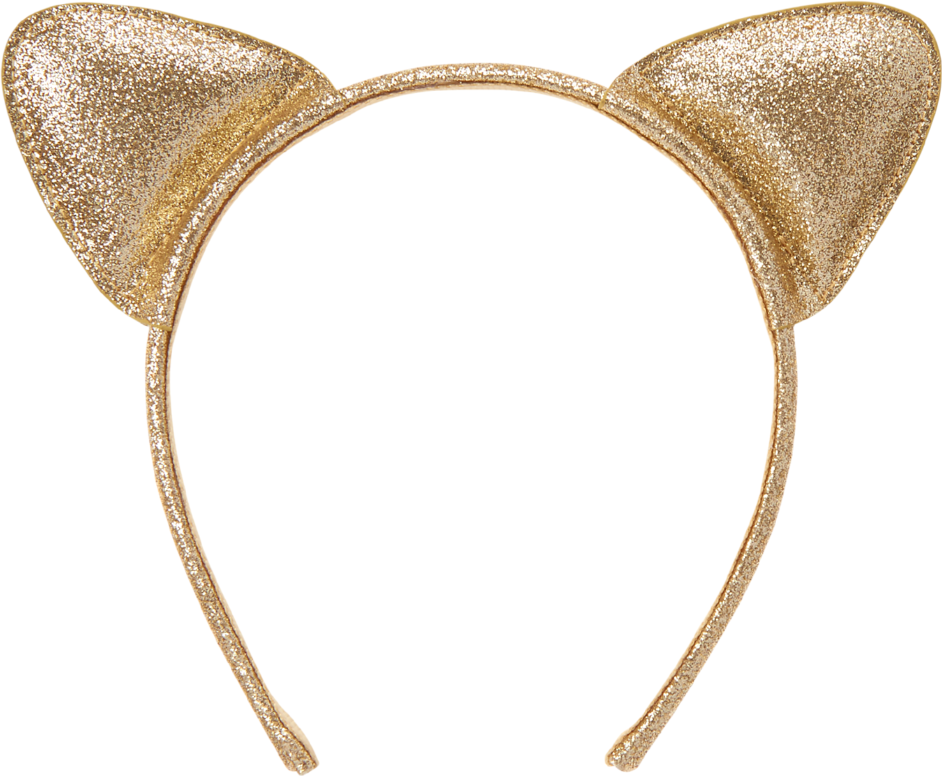 Glittery Gold Cat Ears Headband