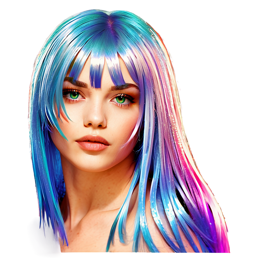 Glittery Hair Clipart Png Nyd98