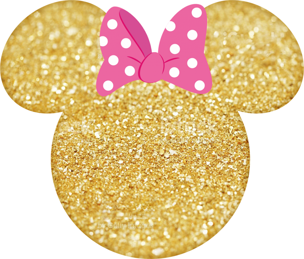 Glittery Minnie Mouse Iconwith Pink Bow